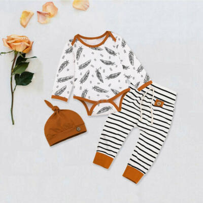 

Newborn Kids Baby Boys Girls Toddler Tops Romper Long Pants Tracksuit Outfit Set