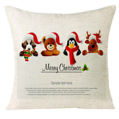 

Siaonvr Xmas Christmas Animal Sofa Home Decoration Festival Pillow Case Cushion Cover