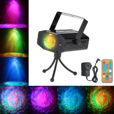 

AC100-240V 10W 1 RGBW 4 in 1 LED Water Ripple Effect Stage Light Lamp Lighting Fixture Supported Auto-run Sound Activated Remo
