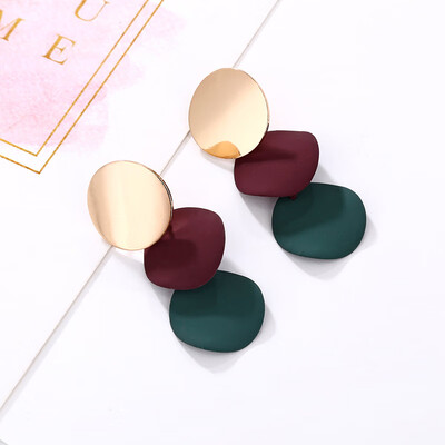 

EK501 Hot Sale Simple Hollow Metal Round Pendant Earrings for Women Geometric Circle Dangle Earrings Jewelry Wholesale Orecchini
