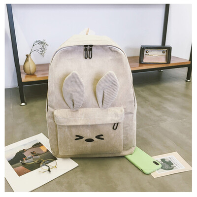 

Womens School Bag Backpack Cute Rabbit Ears Backpack