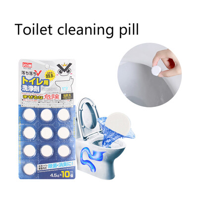 

Siaonvr 10 Pcs Automatic Bleach Toilet Bowl Tank Cleaner Blue Tablets Flush Cleaner