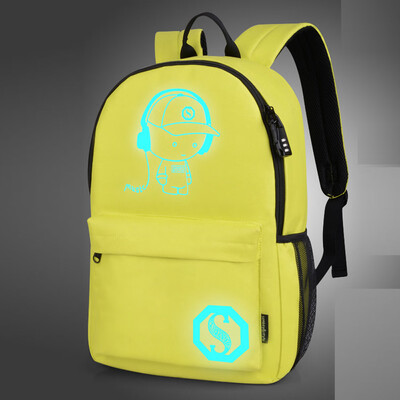 

Tailored Unisex Light Preppy Teenagers Noctilucent Cartoon School Bags Student Backpack