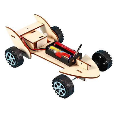 

Children Science Experiments Kits Creative DIY Electric Car Model Wood Toy