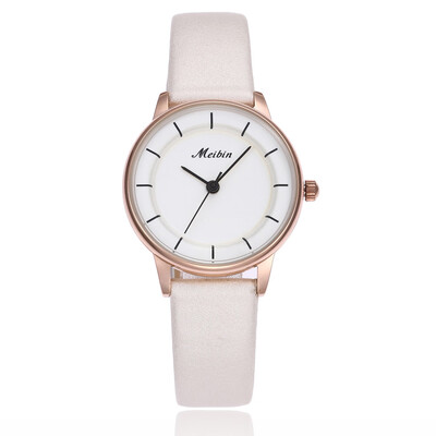 

Ladies waterproof Japanese movement couple watch leather stone