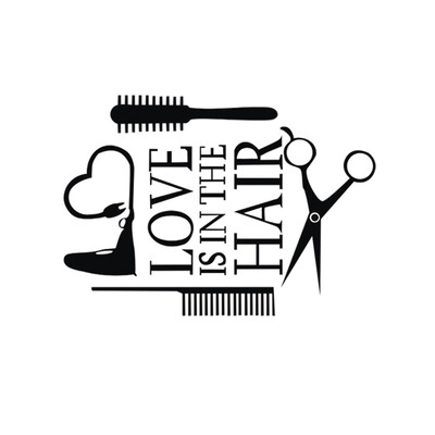 

〖Follure〗Love is In the Hair Removable Art Vinyl Mural Home Room Decor Wall Stickers