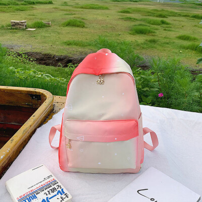 

Tailored Fashion Women Capacity Discoloration Student Backpack Travel Waterproof Bag