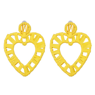 

2019 Korean Summer Geometric Hollow Circle Square Drop Earrings for Women Big Round Handmade Bohemian Party Beach Jewelry