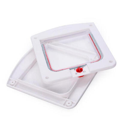 

4 Way Locking Pet Cat Kitty Small Dog Doggy Puppy Flap Safe Door Tunnel Lot