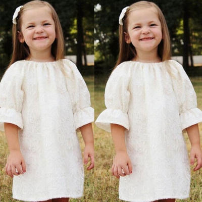 

Cute Newest 1-5 Years Kids Girls White Princess Lace Tutu Dresses Outfits