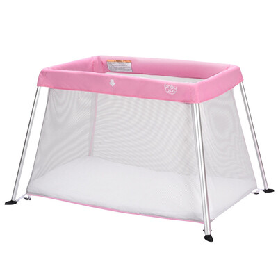 

Portable Lightweight Baby Playpen Playard with Travel Bag-Pink