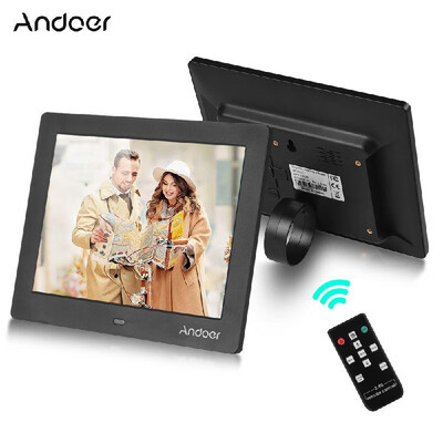 

Andoer 8 Inch Digital Photo Frame LED Screen Simple Eletronic Picture Photo Album Support 24G Wireless Remote Control Clock Music