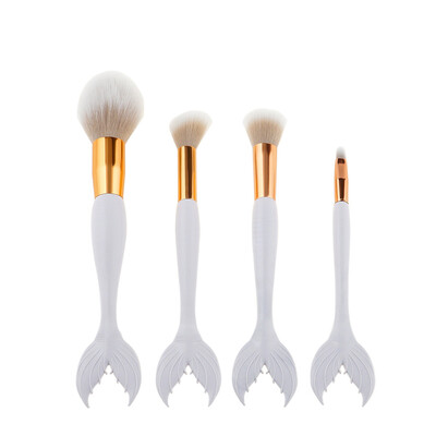 

〖Follure〗New 4Pcs Sector Makeup Brush Set Big Fish Tail Foundation Powder Brushs