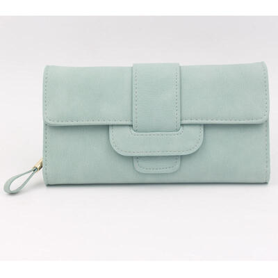 

Korea Version Women Wallets Matte Leather Wallet Fashion Long Section Purse Card Holder Coin Bag