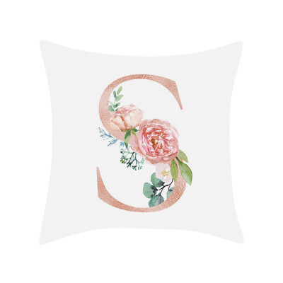 

Siaonvr Letter Pillow Alphabet Cushion Cover for Sofa Home Decoration Flower Pillowcase