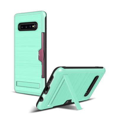 

Hybrid Bumper Case Samsung Galaxy S10 S10 Plus Card Holder Stand Cover Samsung S10 Plus SM G975F G975X G975FDS Armor Case 64