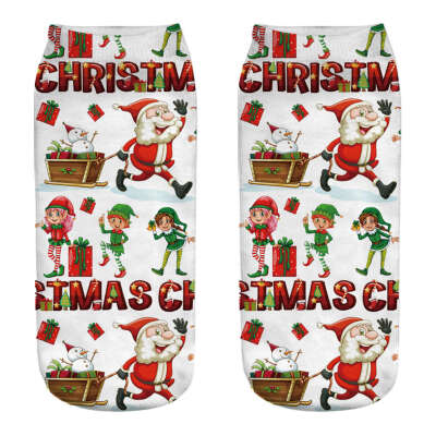 

Ladies Christmas Socks Santa Claus Gift Kids Unisex Xmas Funny Socks for Girl Women New Material Socks