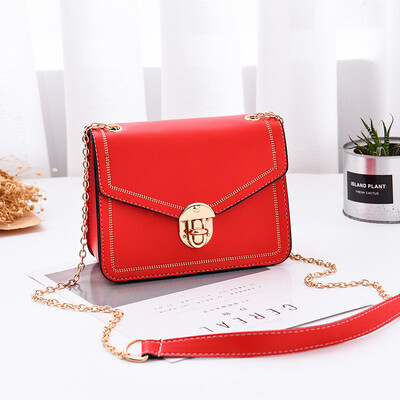 

Fashion womens bag 2019 summer tide simple shoulder bag casual handbag retro diagonal small square bag