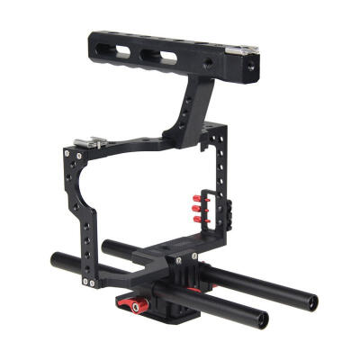 

Camera Cage Aluminum Alloy Handheld DSLR Camera Cage Rig for A7 GH4