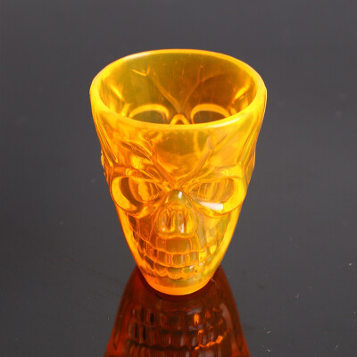 

4Pcs Drinking Cups Halloween Skull Shaped Plastic Orange Drinking Cups Decorative Halloween Party Decorations Supplies