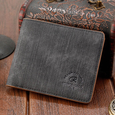 

Tailored Mens Canvas Wallet Retro Short Wallet Multi-Card Wallet Wild Casual Wallet