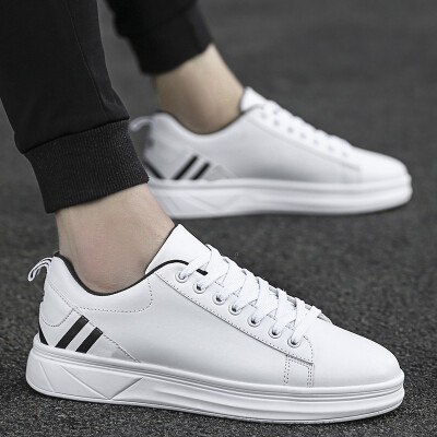 

Autumn canvas mens sports&leisure white shoes Korean version of the trend of shoes wild tide shoes white mens shoes