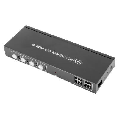 

Greensen 4 Ports HDMI KVM 2X1 Switch 4K30Hz Switcher Video Converter Adapter 100-240V EU Plug