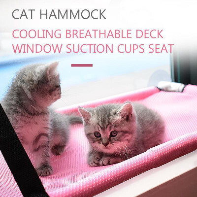 

Cat Window Perch Hammock Bed Cooling Breathable Deck Window Suction Cups Seat Cat Shelves Sunbath Hammock Bed for Cat Hold UP to 1