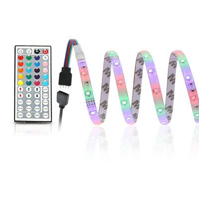 

Waterproof 5M 24W Rgb Smd Light Led Strip 44KEY IR Remote Controller Kit Dc12v