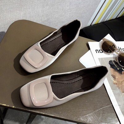 

Chic network celebrity same model bean shoes 2019 summer new retro college Fengfang flat sole single shoes fairy shoes