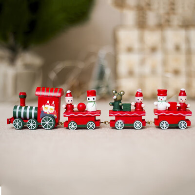 

1pc Christmas Cute Wood Carriage Train Ornament Decoration Kids Xmas Gift Toy UK