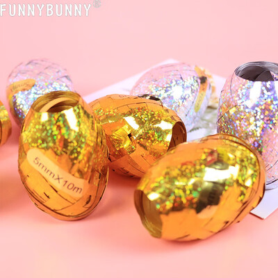 

FUNNYBUNNY Wedding Celebration Ribbon Balloon Birthday Party Creative Plastic Laser Ribbon Home Decoration Balloon Rope