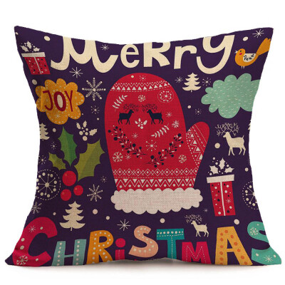 

Tailored Merry Christmas Linen Pillow Cases Sofa Cushion Cover Home Decoration