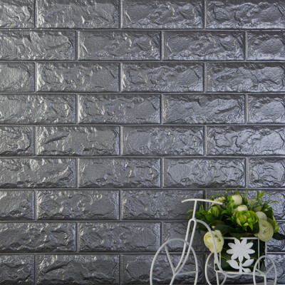 

600x300mm PE Foam 3D Wall Stickers Brick Pattern Self Adhesive Anti-collision Water-resistant Moistureproof Wallpaper Home Decor B