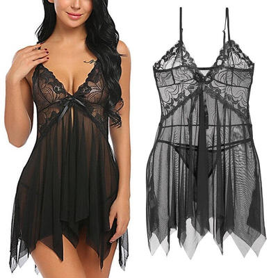 

Plus Size Sexy Babydolls G String Underwear Women&39s Exotic Apparel Lace See Through Exotic Wearing Sleepwear