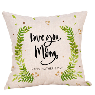 

〖Follure〗Mothers Day Printing Cotton Linen Pillow Case Cushion Cover Sofa Home Decor
