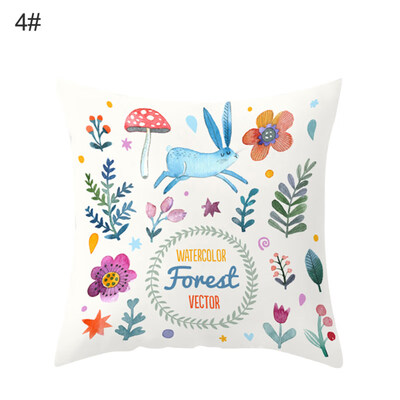 

Happy Easter Rabbit Flower Throw Pillow Case Cushion Cover Sofa Bed Car Decor