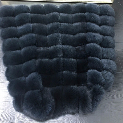 

Real fur long coat winter womens coat warm natural fox fur jacket furry striped fashion design hot sale discount price