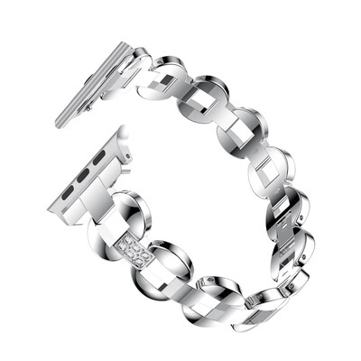 

〖Follure〗Alloy Crystal Link Bracelet Watch Band Strap For Apple Watch Series 4 40MM
