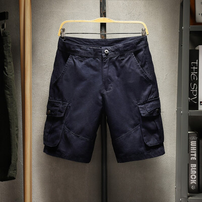 

Gobestart Mens Pocket Short Pants Casual Solid Color Straight Slim Fit Trousers Jeans