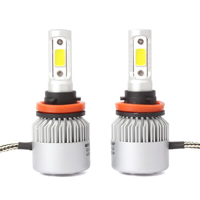 

H11 S2S 2PCS Led Cob LED Chip Car Headlamp 36W 6000k White Light 8000LM Car Bulb Fog Light Silver