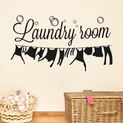 

Gobestart Laundry Room Home Decor Wall Sticker Decal Bedroom Vinyl Art Mural