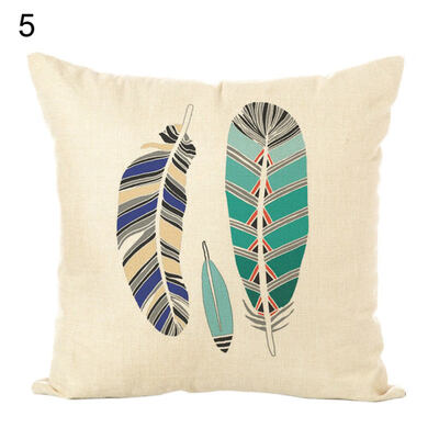 

Colorful Feather Soft Throw Pillow Case Cushion Cover Sofa Bed Car Home Decor
