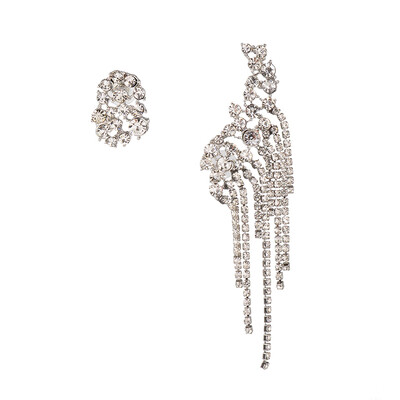 

2019 New Colorful Flower Big Brand Design Luxury Starburst Pendant Crystal Drop Earrings Gem Statement Jewelry