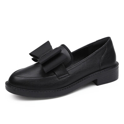 

8288 Europe&the United Kingdom British single shoes womens fashion simple&thick with thin