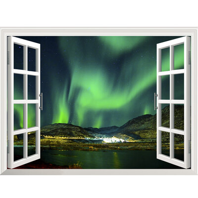 

〖Follure〗3D Star Galaxy Space Home Decor Art Fake Window New Wall Removable Stickers A