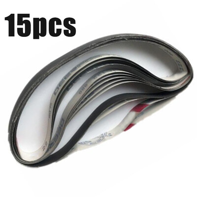 

15pcs Sanding Belts Abrasive Belts 130 6008001000 Grit Metal Polishing