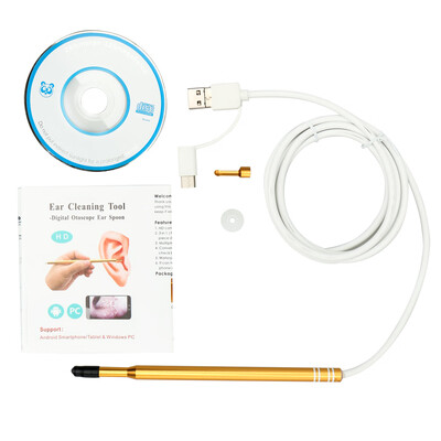 

3-in-1 HD USB Visual Earpick Ear Endoscope Real-time Video Camera Cleaning Inspection Tools with LED Light