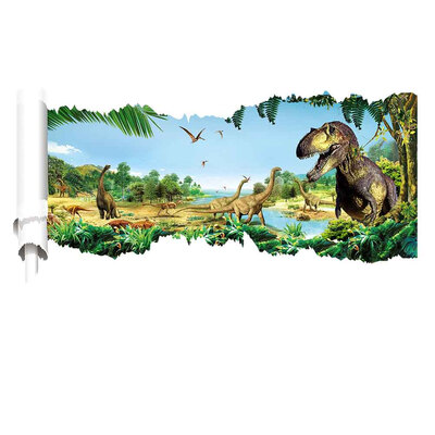 

Large Jungle Dinosaur Wall Stickers Vinyl Home Room Murals Decal Xmas Kids Gifts