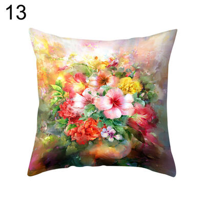 

Fresh Flower Throw Pillow Case Cushion Cover Sofa Bed Car Cafe Office Decoration